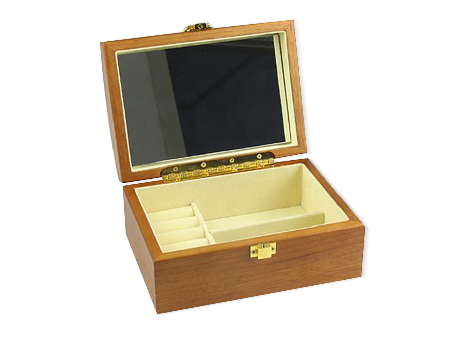 JWB028 wood jewelry box with mirr