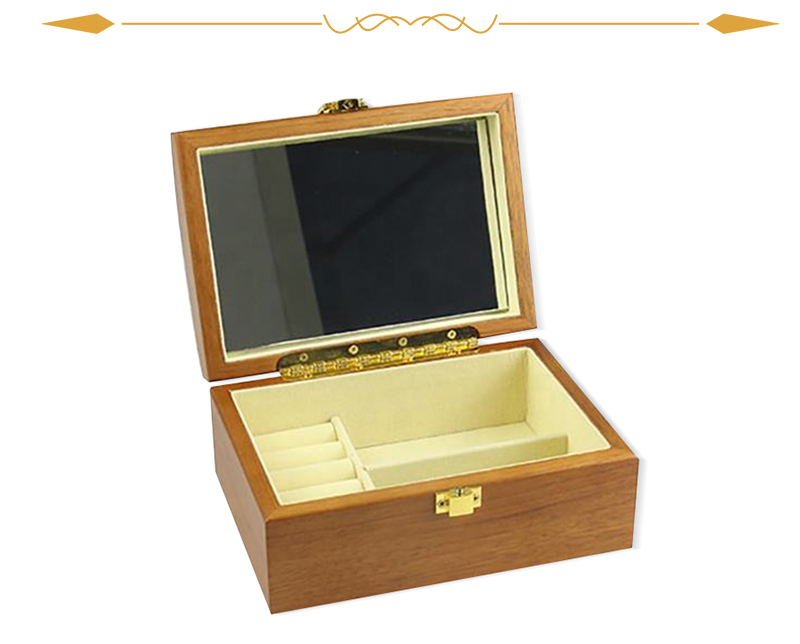 JWB028 wood jewelry box with mirror