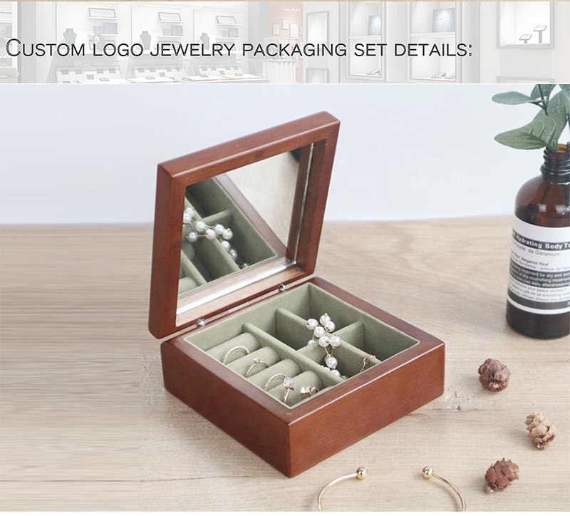 JWB040 mirror wood box for jewelry