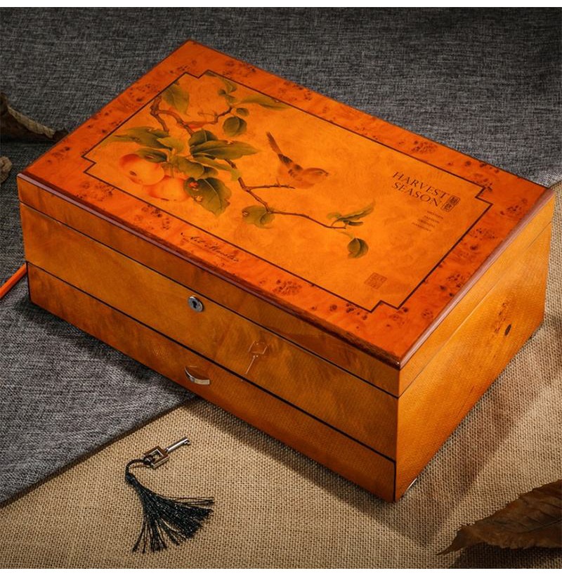 JWB042 wood jewelry box with lock