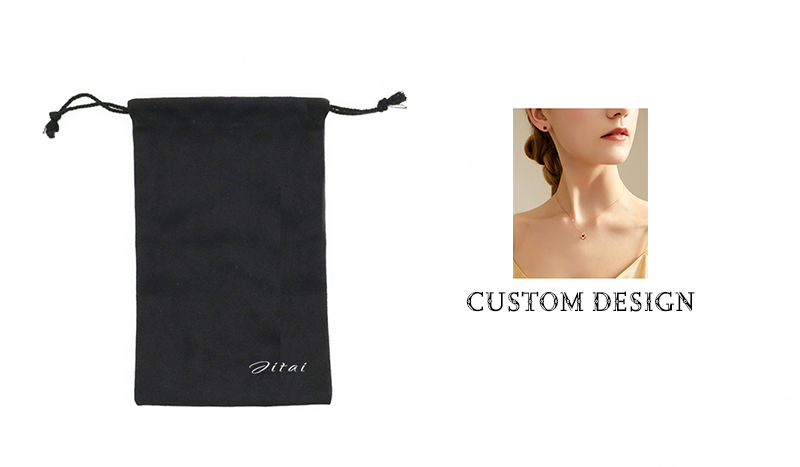 JPD068 black velvet drawstring jewelry bags