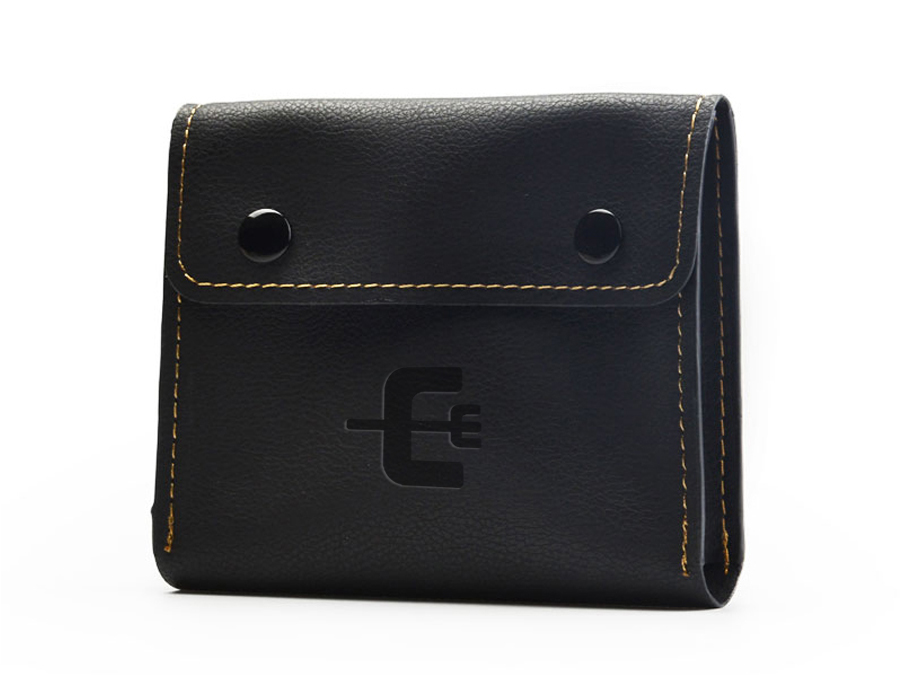 JPF016 black leather watch pouch