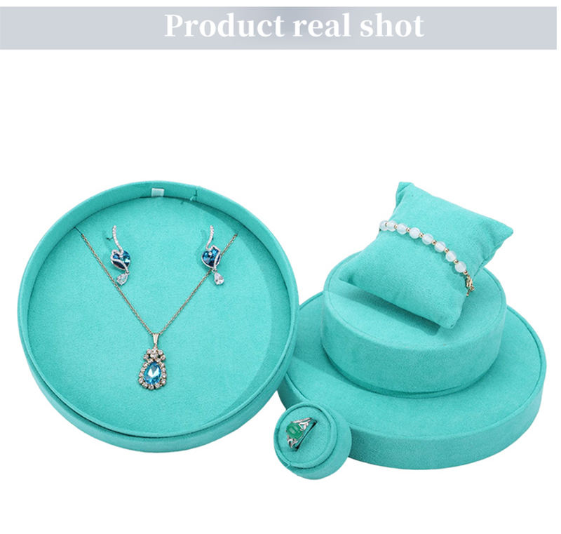 JRR009 suede jewelry round box