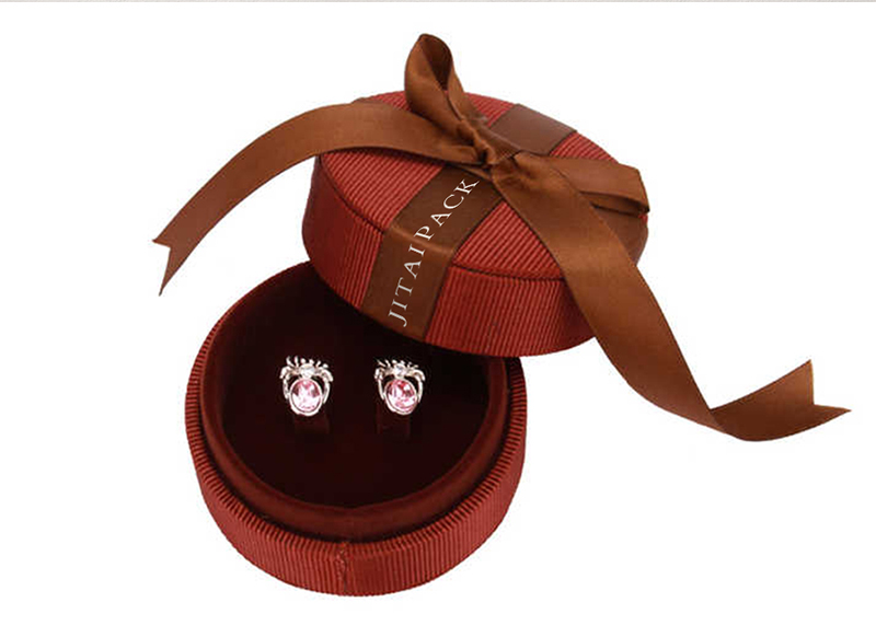 JRR011 round velvet earrings box