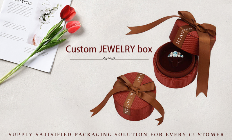 JRR011 round velvet earrings box