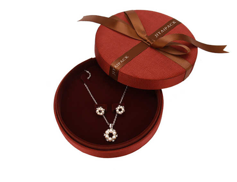 JRR011 round velvet earrings box