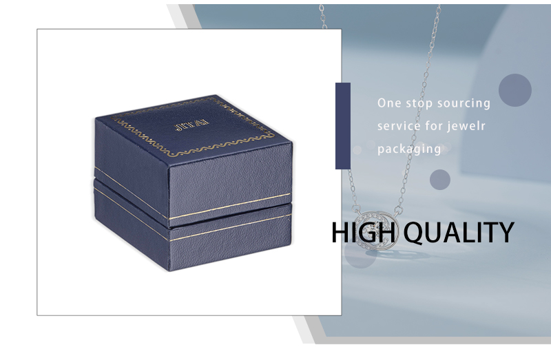 JPB124-2 navy blue fancy jewelry box