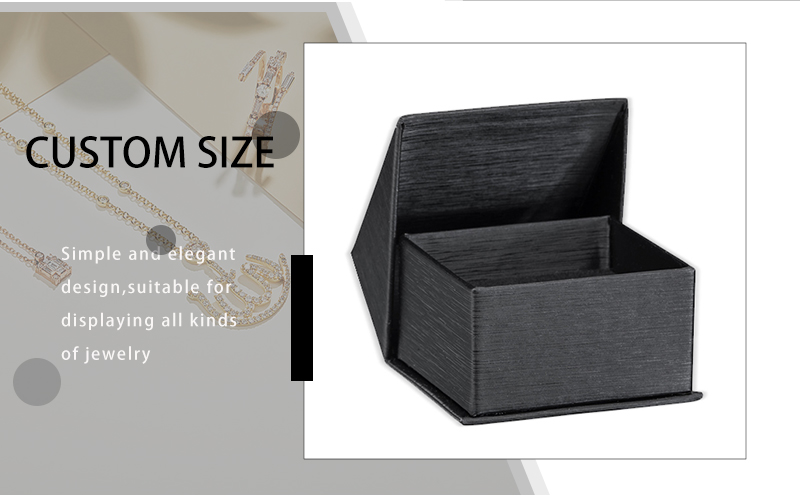 JFB042-3 black leatherette jewelry box