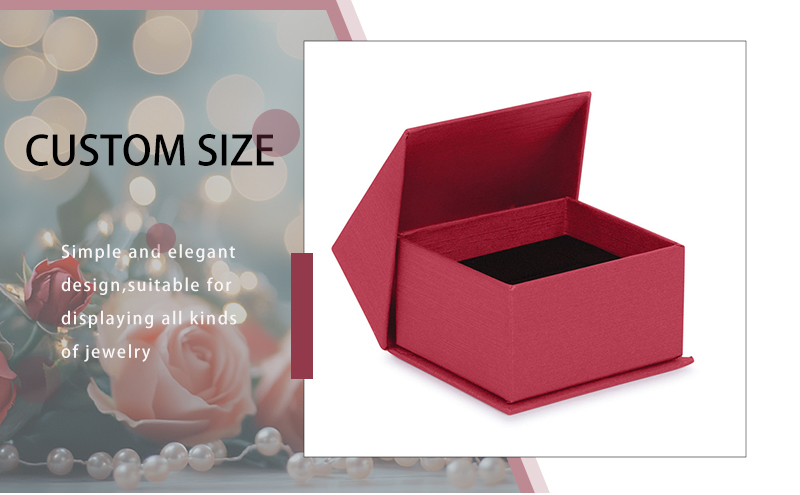 JFB042-7 carmine flap jewelry packing box