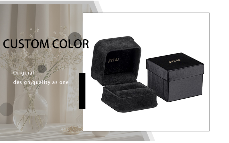 JPB125-1 black velvet ring box