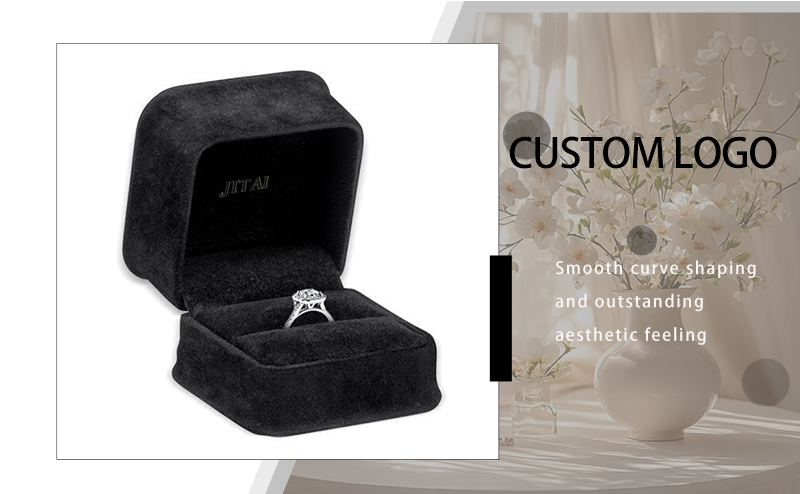 JPB125-1 black velvet ring box