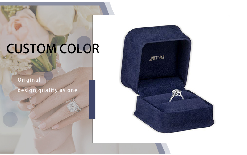 JPB125-3 suede packaging box for ring