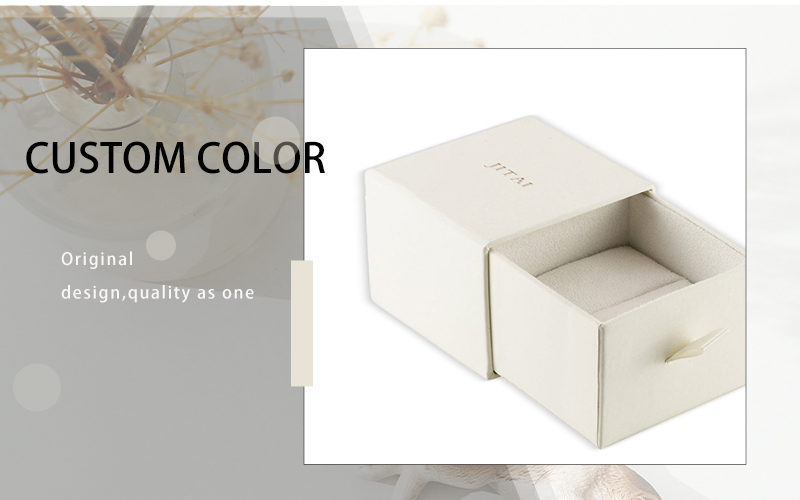 JDB037-5 beige ring jewelry box