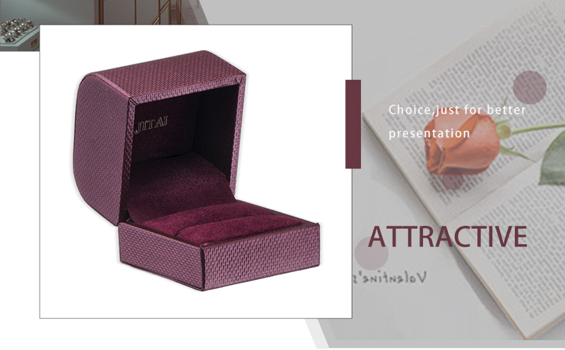 JPB132-4 burgundy red jewelry box