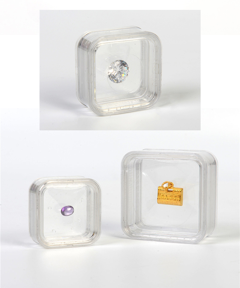 JCB004 transparent plastic jewelry box