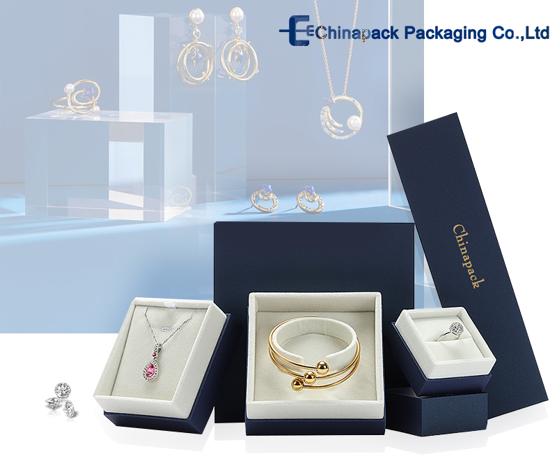 JTB010 dark blue jewellery packaging