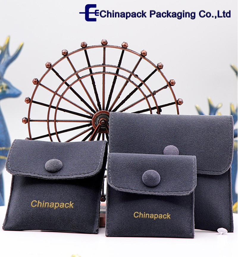 JPF005 black jewellery flap pouch